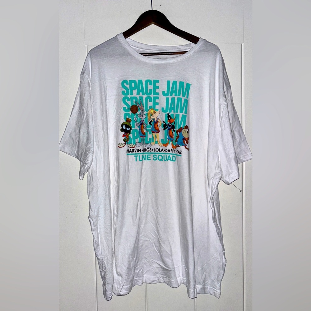 Space Jam Looney Tune Squad Basketball Team Men Athletic 3XLT Crewneck Tee Shirt